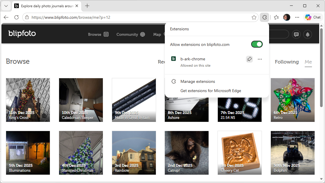 Installing b-ark-chrome from the Chrome Web Store