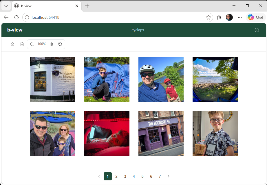 b-view thumbnail grid